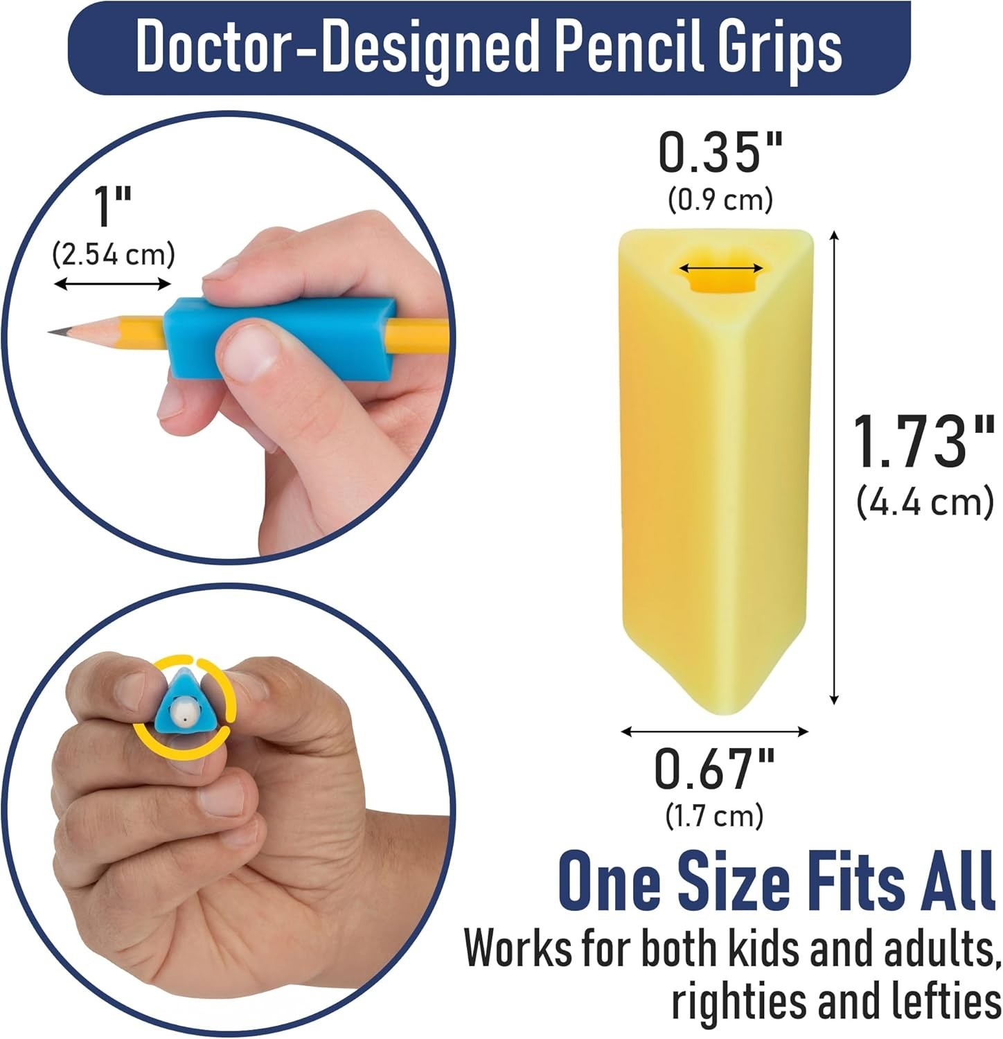 Ergonomic Triangle Pencil Grips, 200 Count