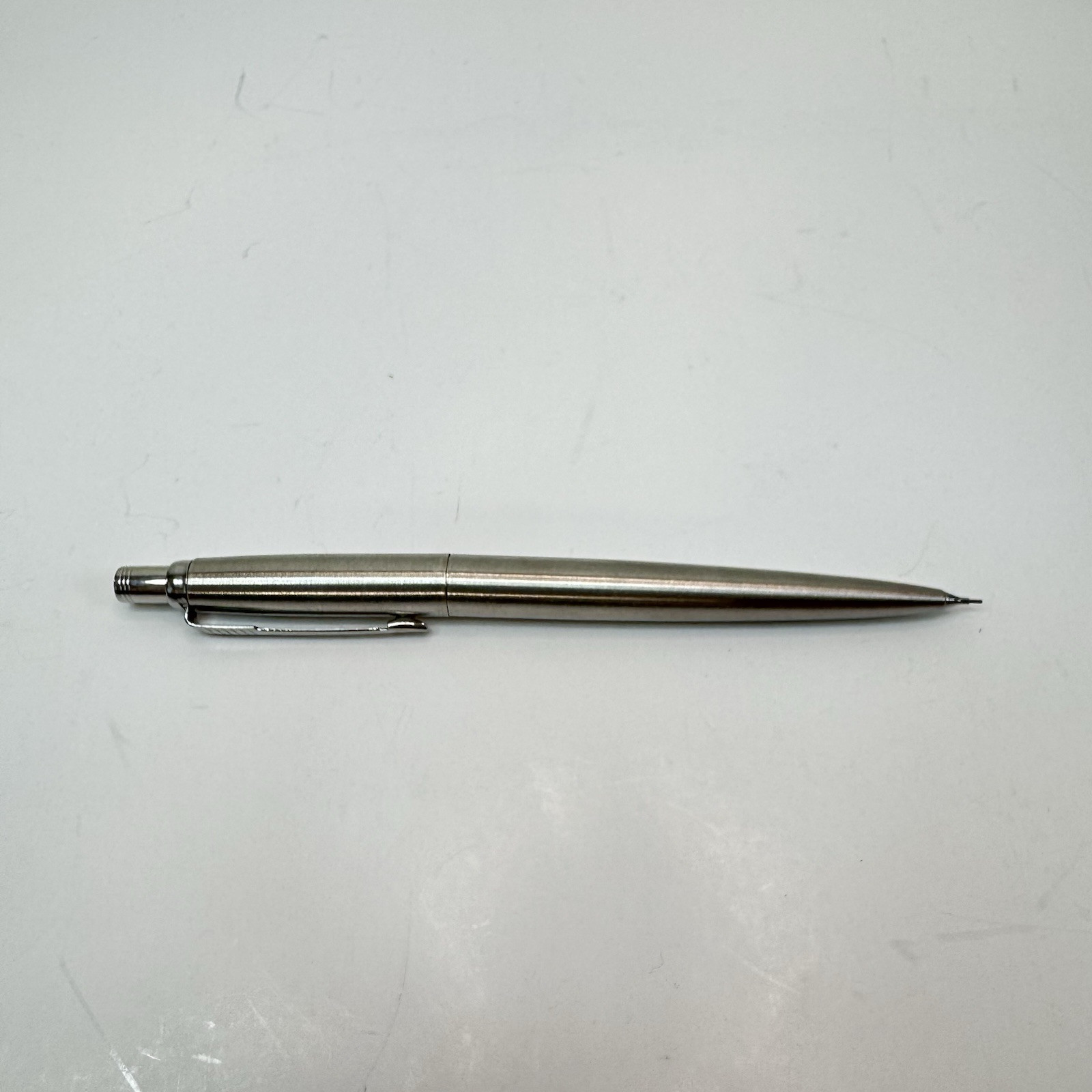 Vintage 1970’s Parker 45 Flighter Stainless Steel Mechanical Pencil Silver Trim