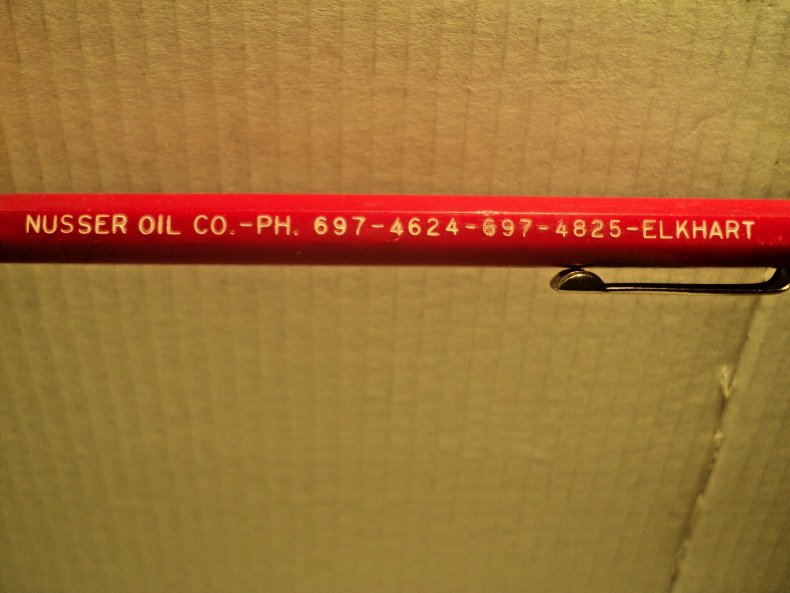 Vintage Durolite Mechanical Pencil Nusser Oil Co Standard Oil 5-5/8″ Long USA