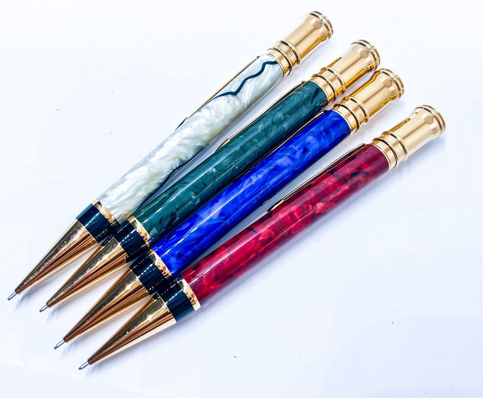 4pcs PARKER DUOFOLD 2nd Gen MARBLE Red Green Blue Pearl White Mechanical Pencil