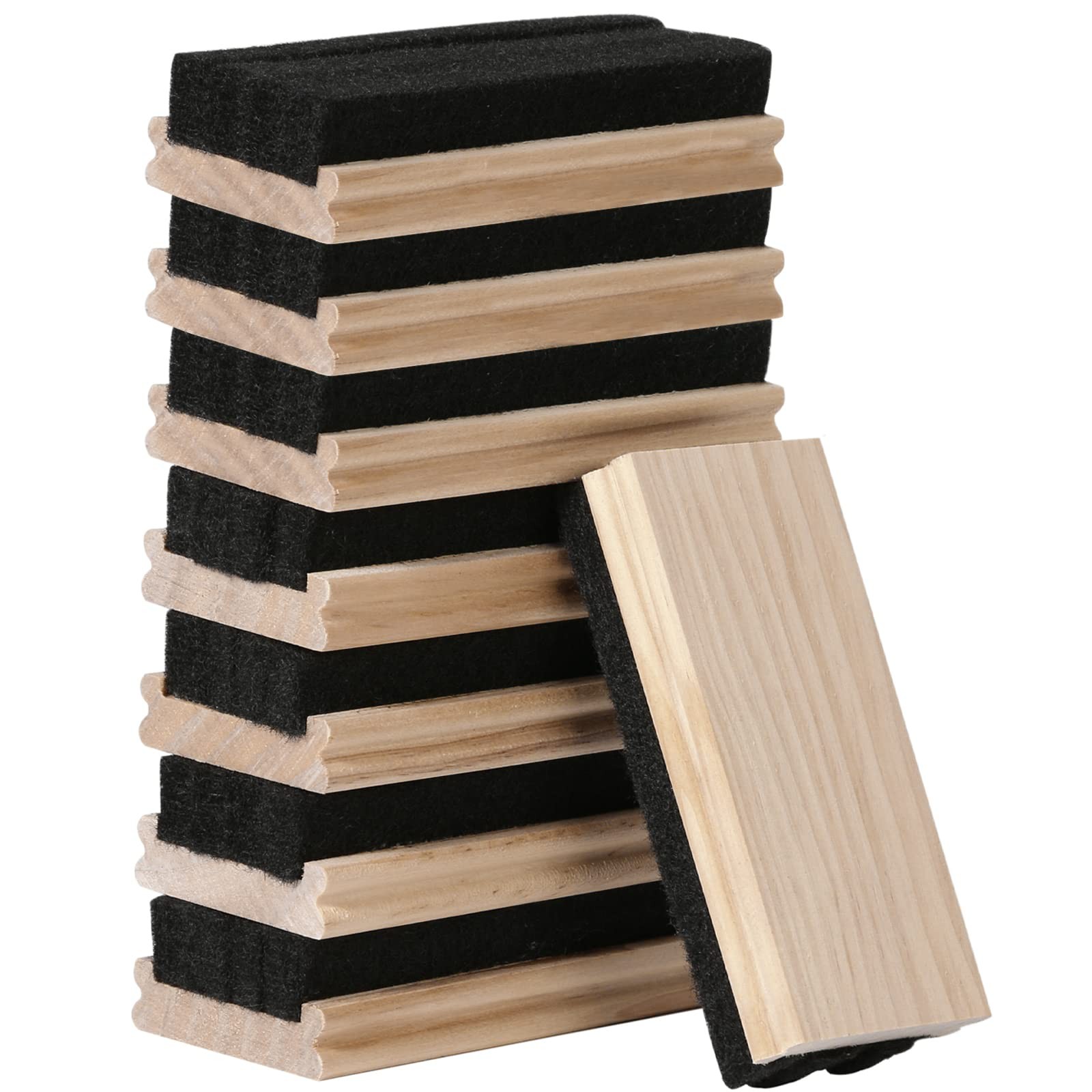 Chalkboard Erasers Wool Felt Dustless Wood Blackboard Eraser Cleaner for Kids