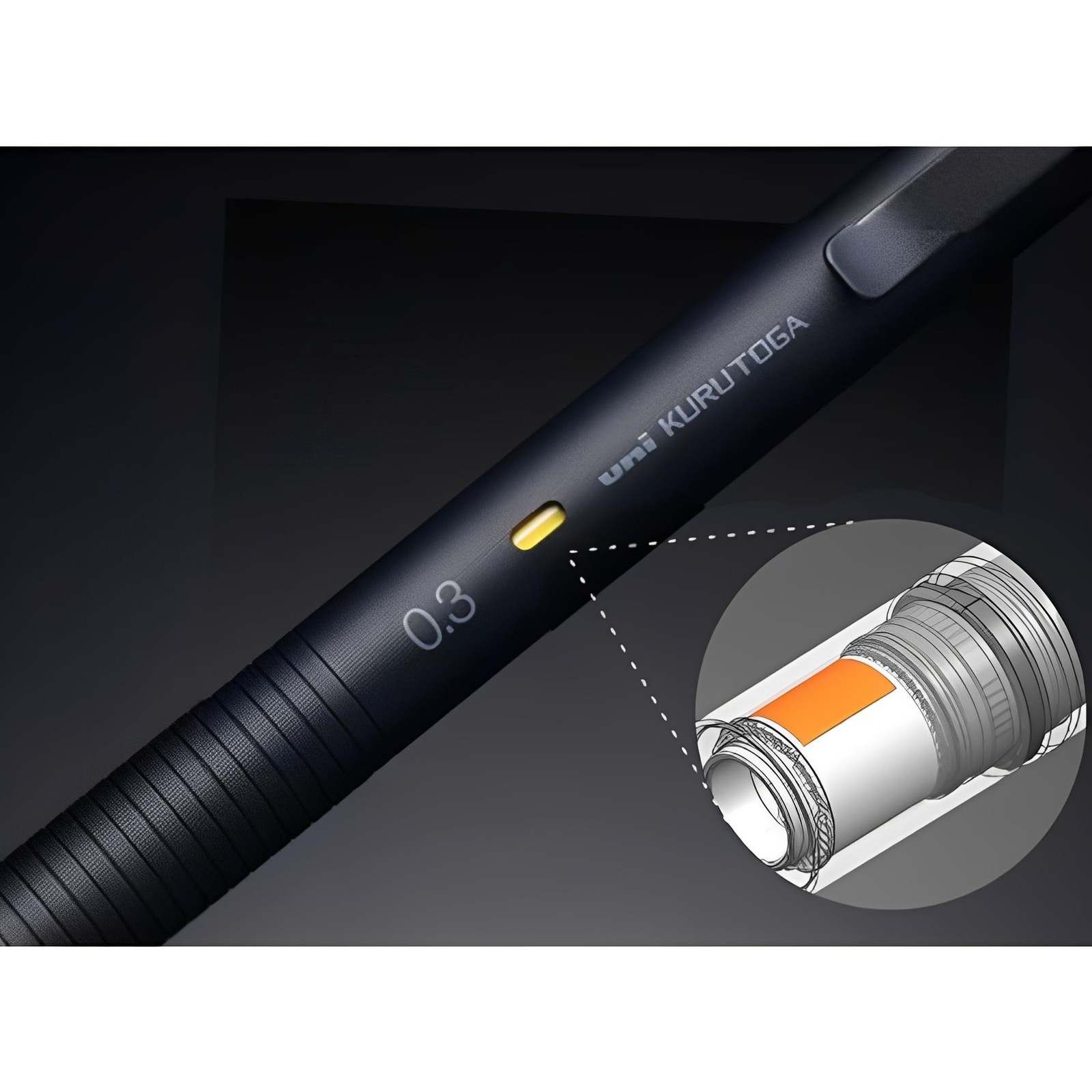 Uni Kuru Toga Metal Mechanical Pencil, 0.3mm Extra Fine, Auto-Advancing Lead …