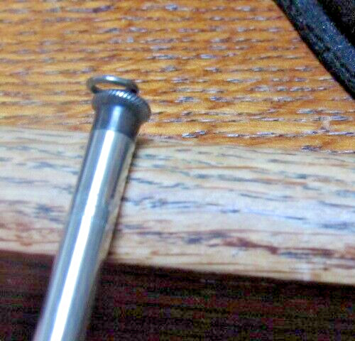 USA Redipoint Silver Metal Chatelaine 4” Skinny Mechanical Pencil Works