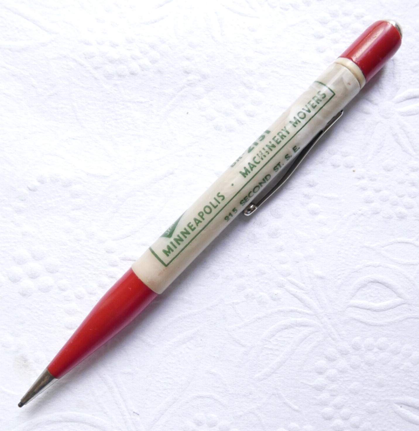 Vintage Redipoint Lambert Transfer Crane Co Advertising Mech Pencil Minnesota G3