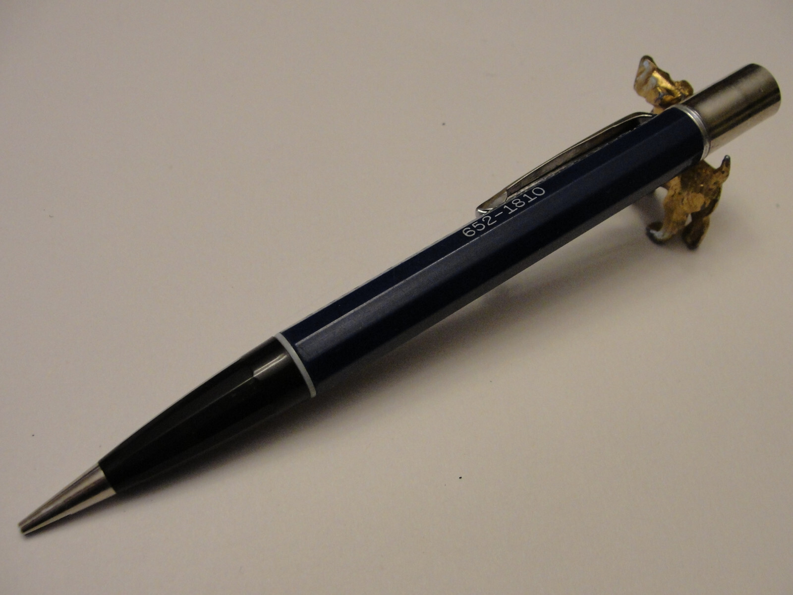 Vintage Durolite Black Blue Tip Mechanical Pencil w/Adv. – Goedecke Wood and Co.