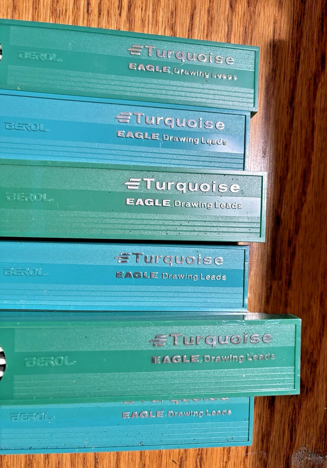 Vtg Berol Eagle Turquoise Drawing Leads H HB 2H 3H 4H 5H