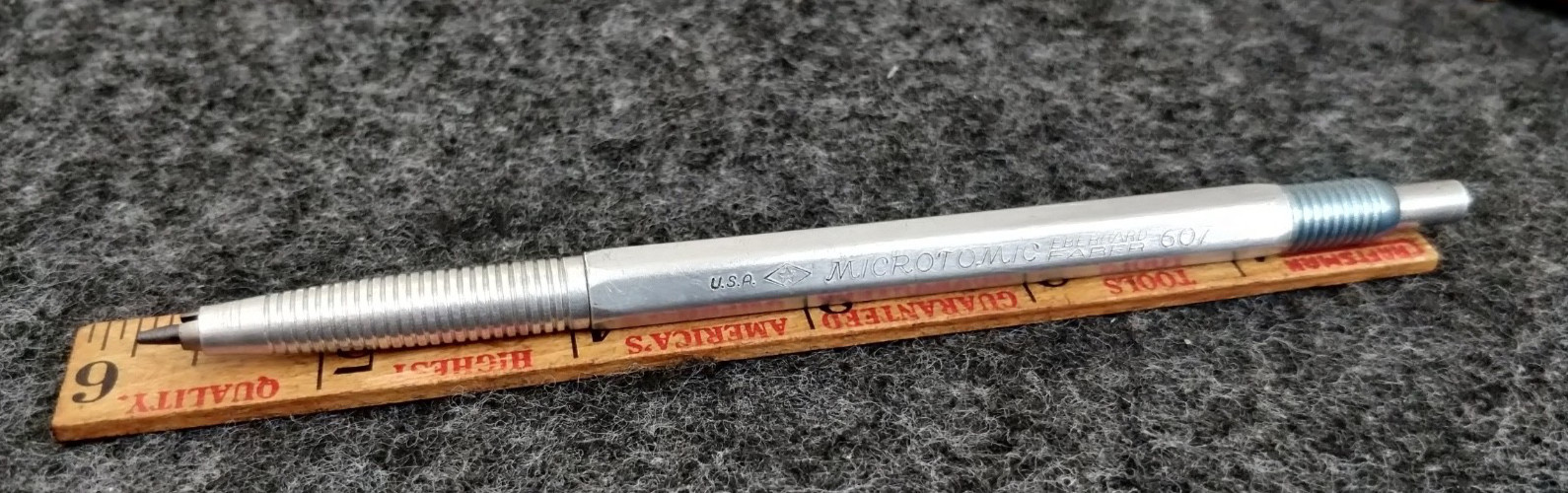 Vintage Eberhard Faber Microtomic 607 Mechanical Pencil Metal USA