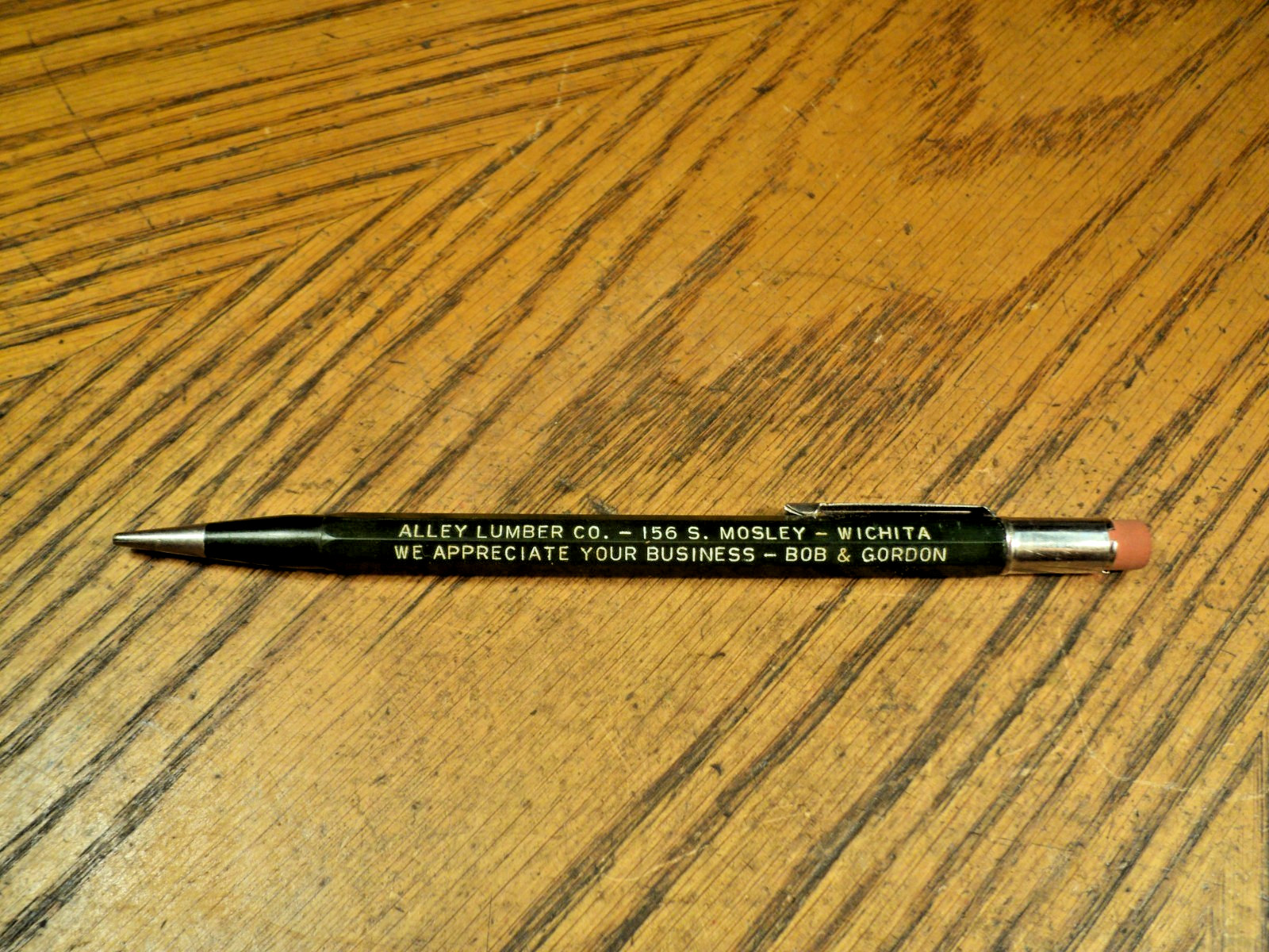 Vintage Autopoint Mechanical Pencil Advertising Alley Lumber Co Wichita B