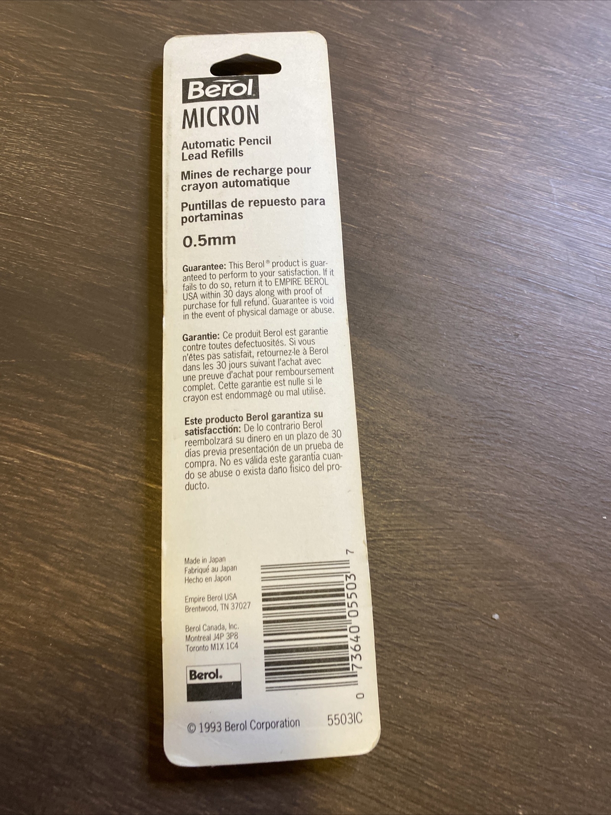 Vintage Berol Micron 30 Automatic, Pencil, Lead Refills, 0.5 mm New
