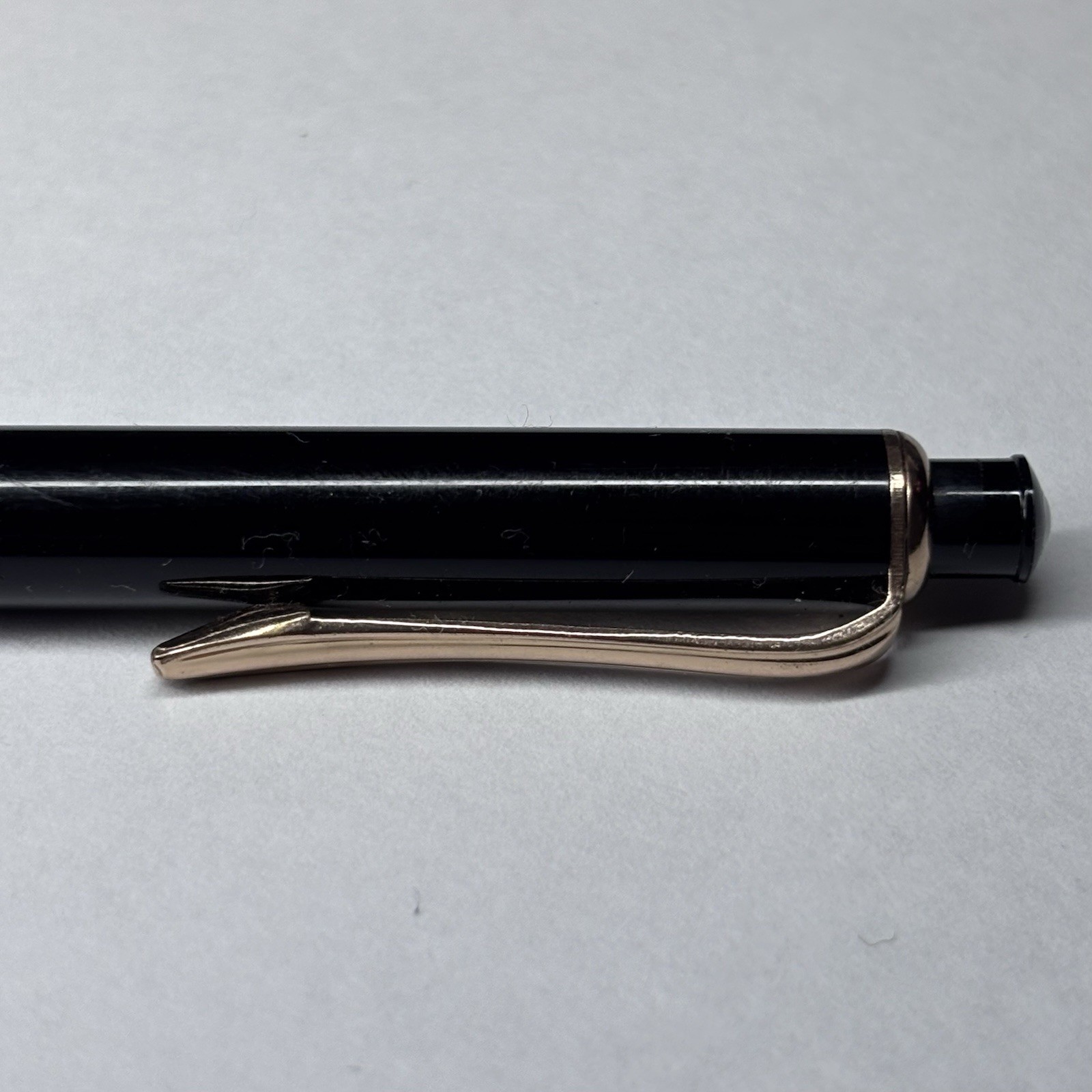 Vintage 50s Montblanc Pix Mechanical Pencil Black Resin With Gold Good Condition