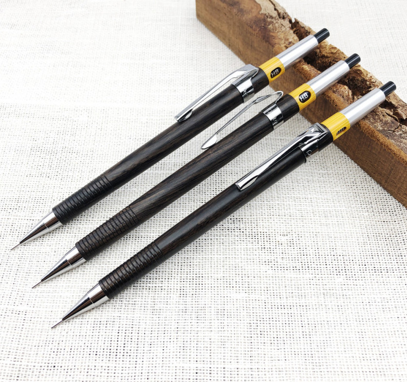 Handcrafted Pentel PG5 Mechanical Pencil – Low Centered Design, Segmented Wood