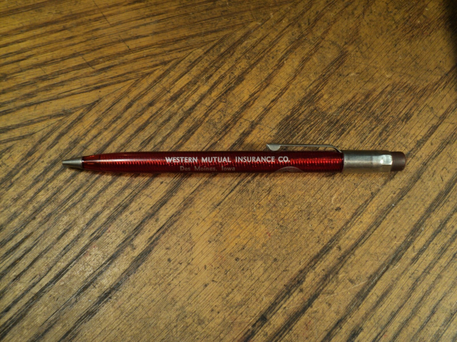 Vintage Scripto Mechanical Pencil Western Mutual Insurance Co Des Moines Iowa