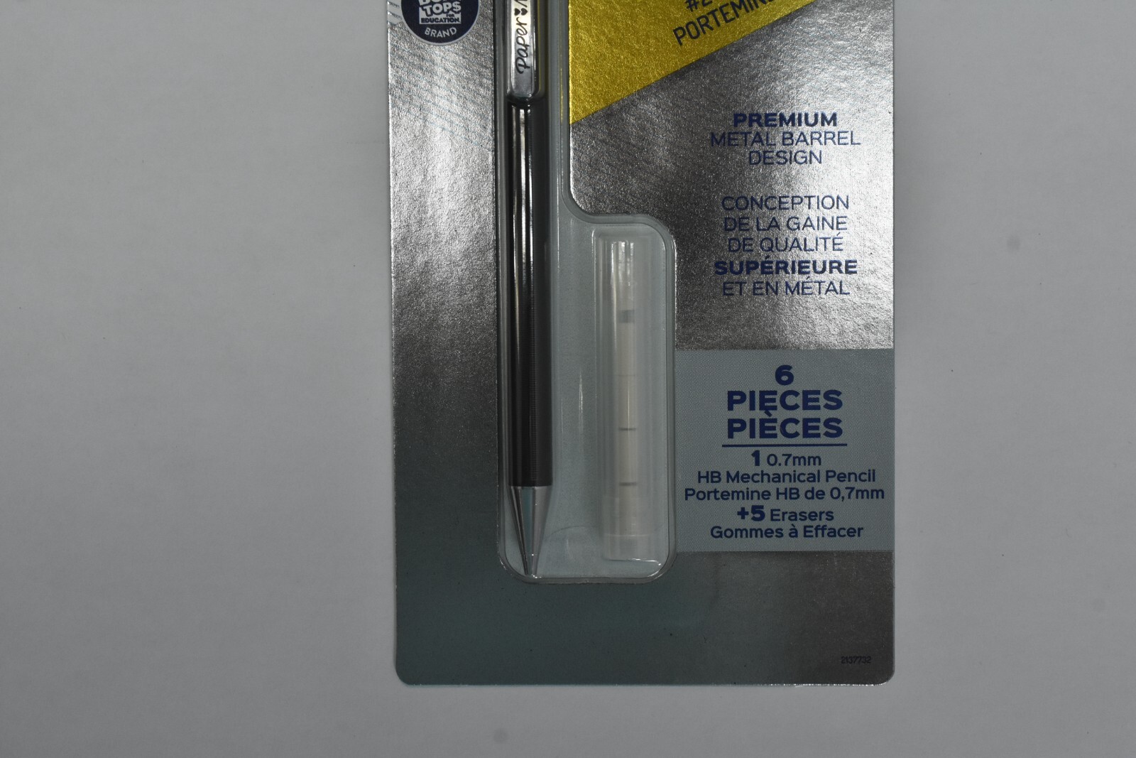 3 Pack Paper Mate Advanced #2 Metal Mechanical Pencil with Erasers 0.7mm Black