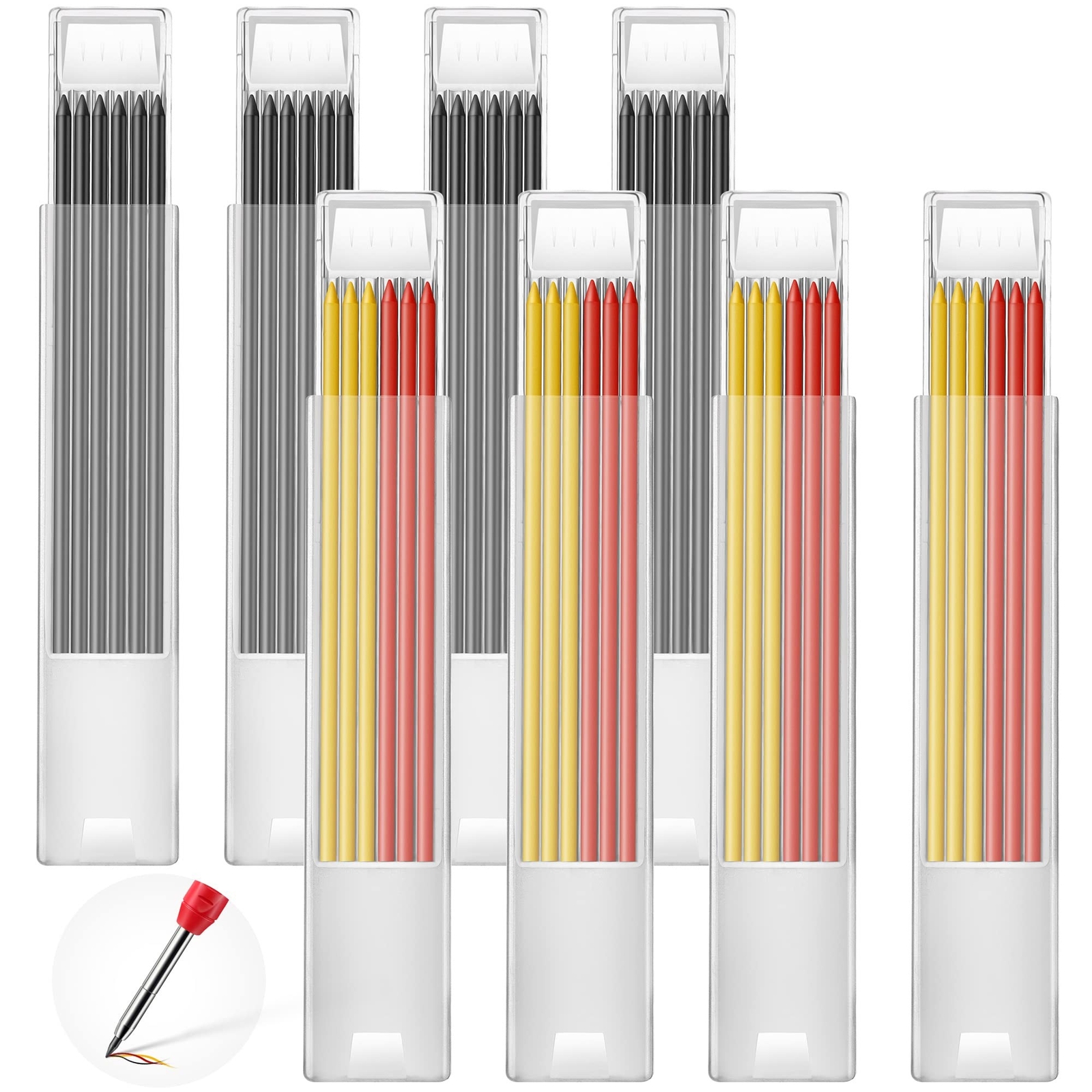 2.8 mm Pencil Refills for Carpenter Mark Pencils, Solid Deep Hole Mechanical …