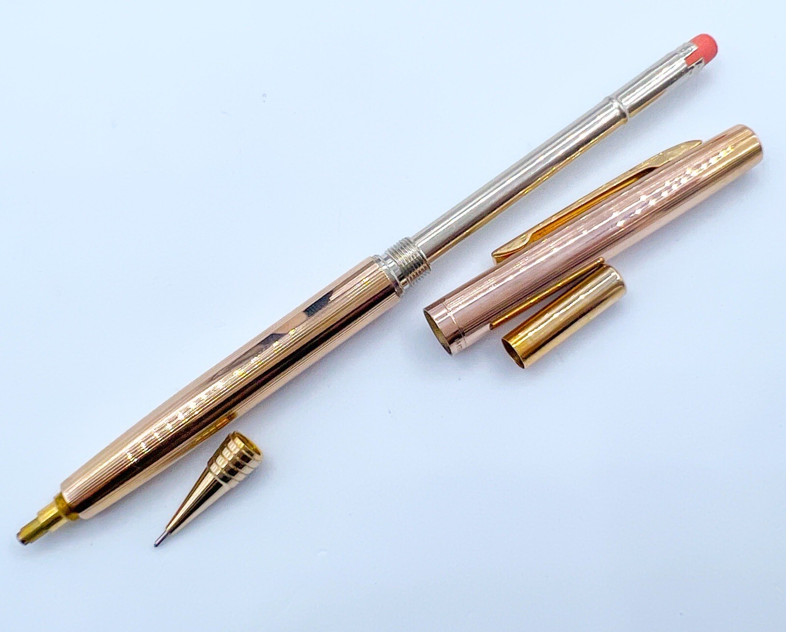 Vintage Platinum Japan 14k Gold Filled Mechanical Pencil 0.5mm