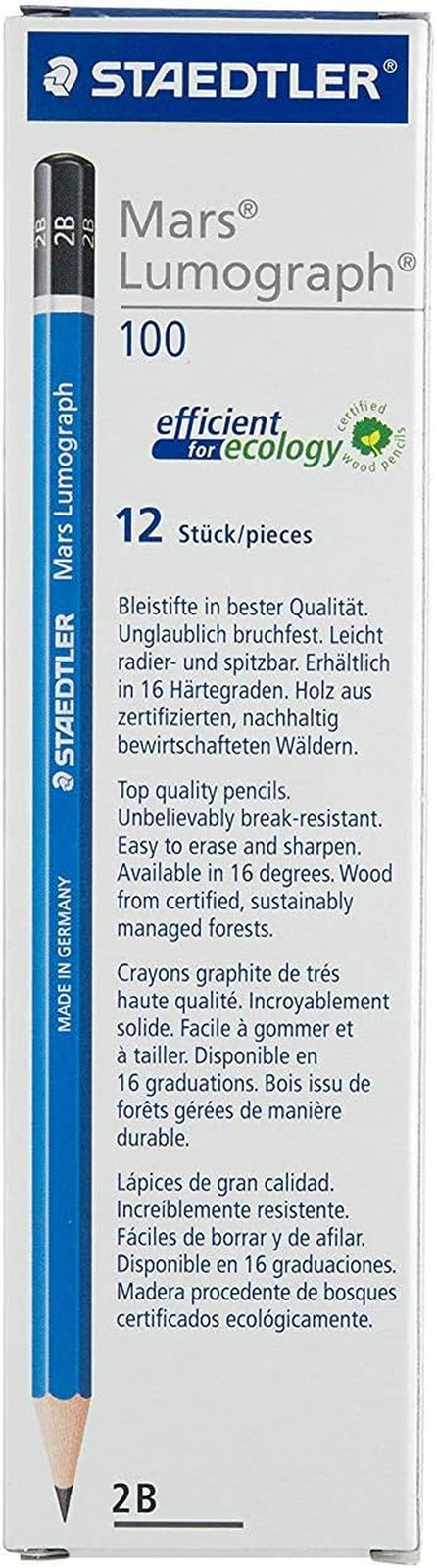 MARS LUMOGRAPH PENCIL 2B – Box of 12