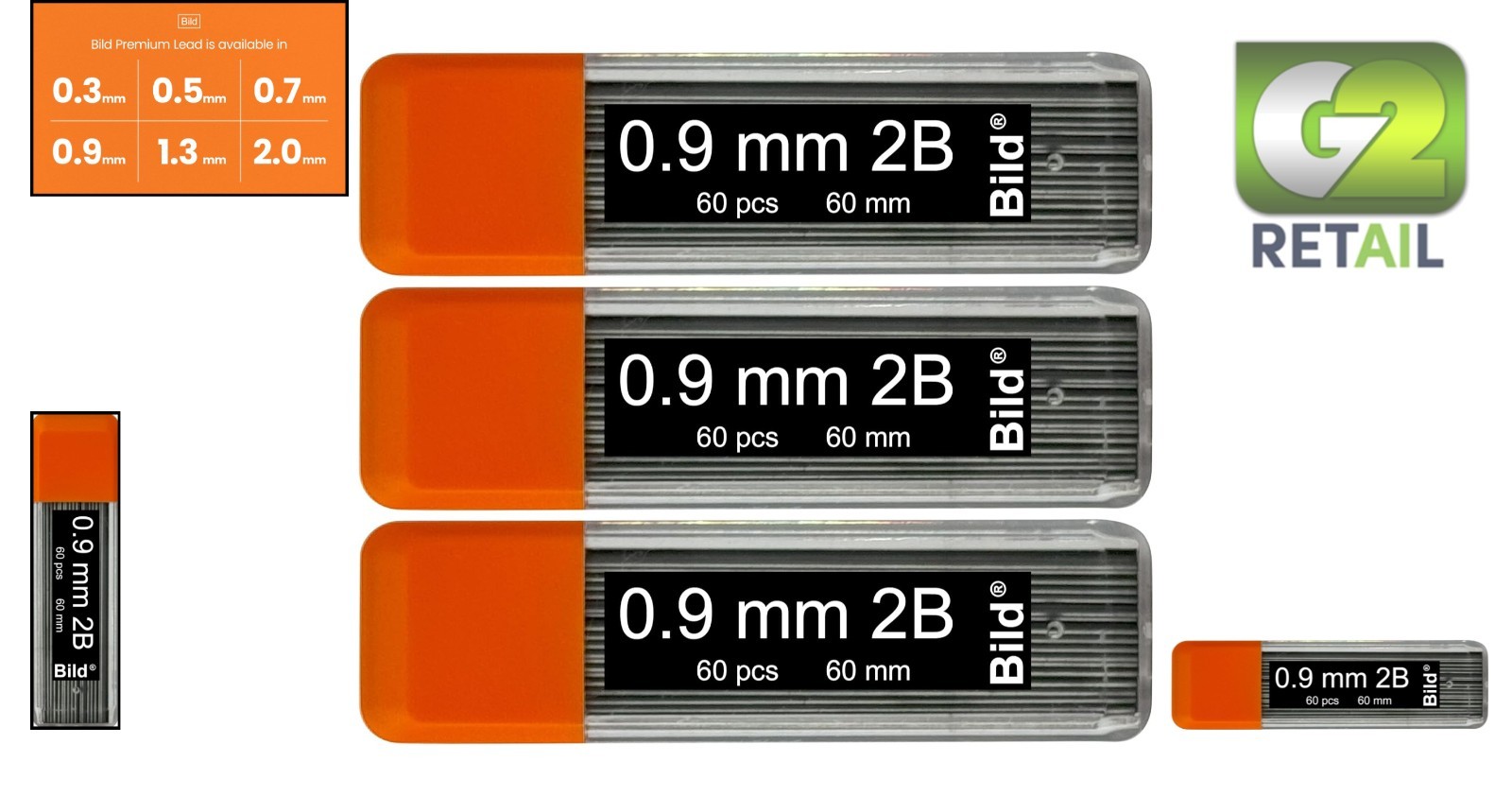 Smooth-Flowing 2B Mechanical Pencil Leads, 0.9 mm – Ideal for All Writing Needs