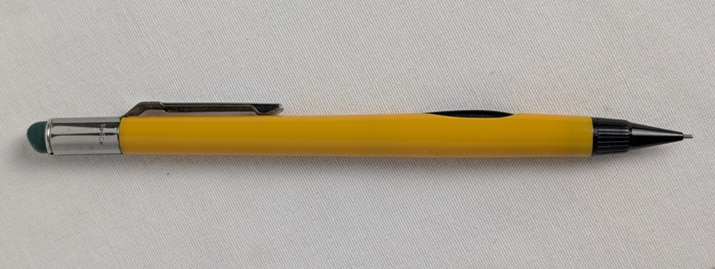 Vintage Pentel PD345 Solid Yellow Quicker Clicker Pencil