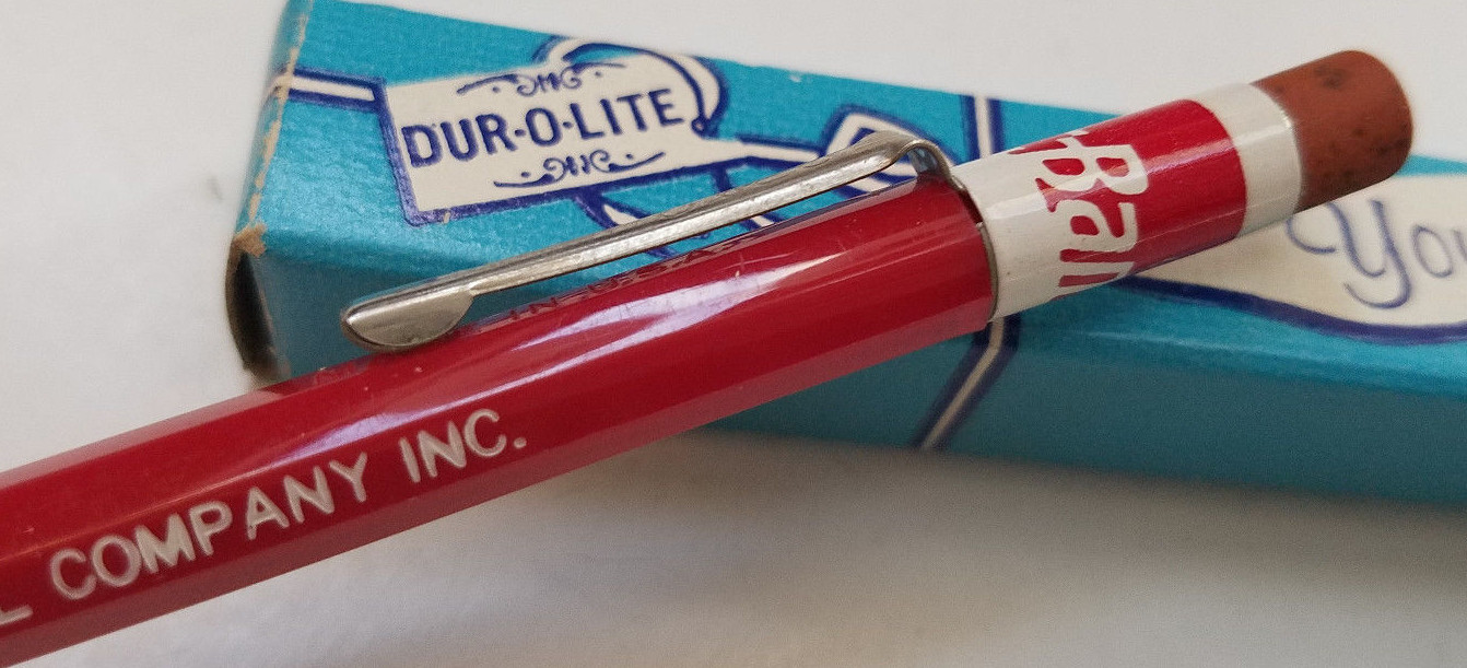 VINTAGE DUR-O-LITE ESSO CHEMICAL COMPANY MECHANICAL PENCIL 5 3/4″ NEW IN BOX