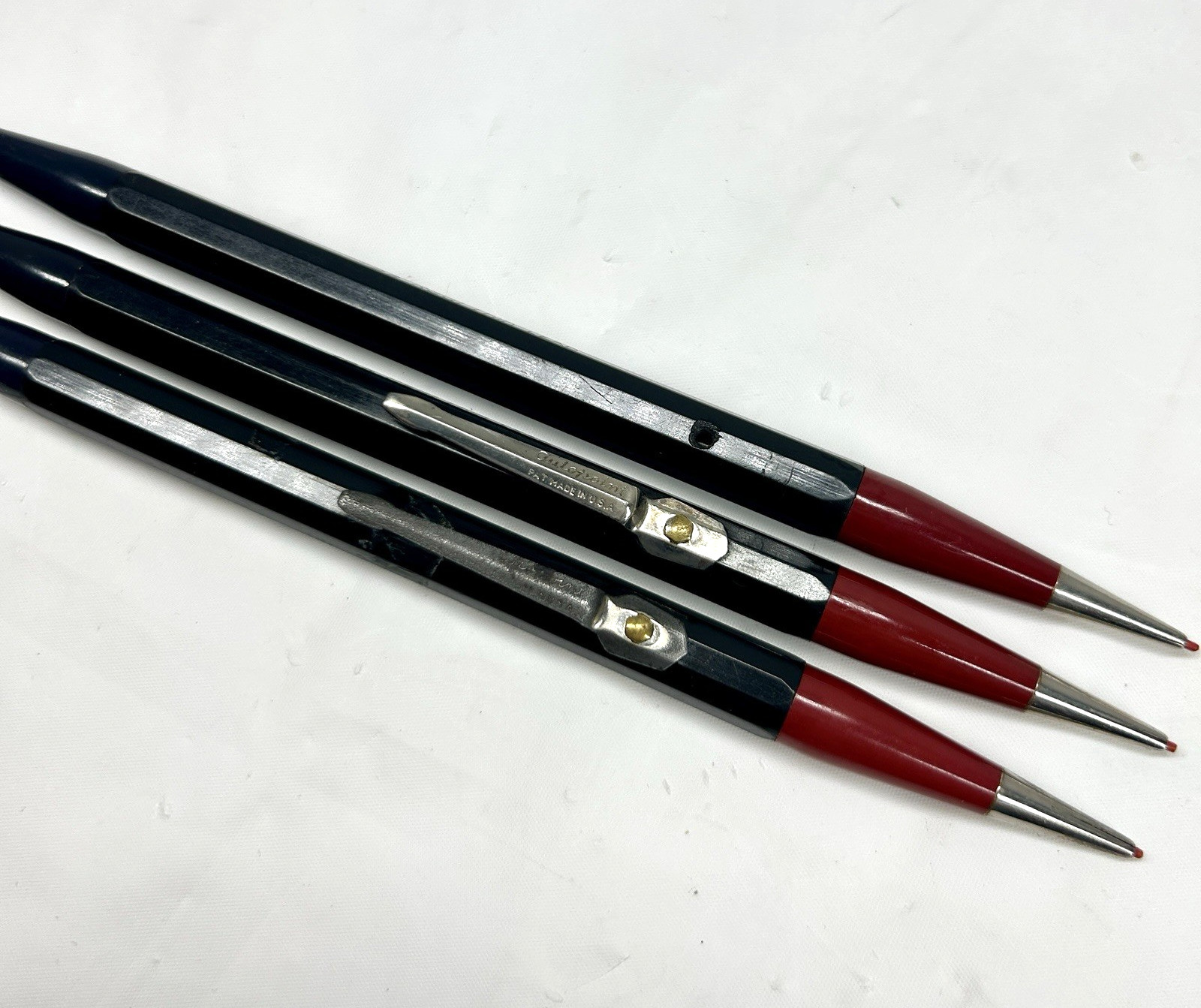 VTG Autopoint Double Sided Mechanical Pencils Real Thin Lead Red Black Lot of 3