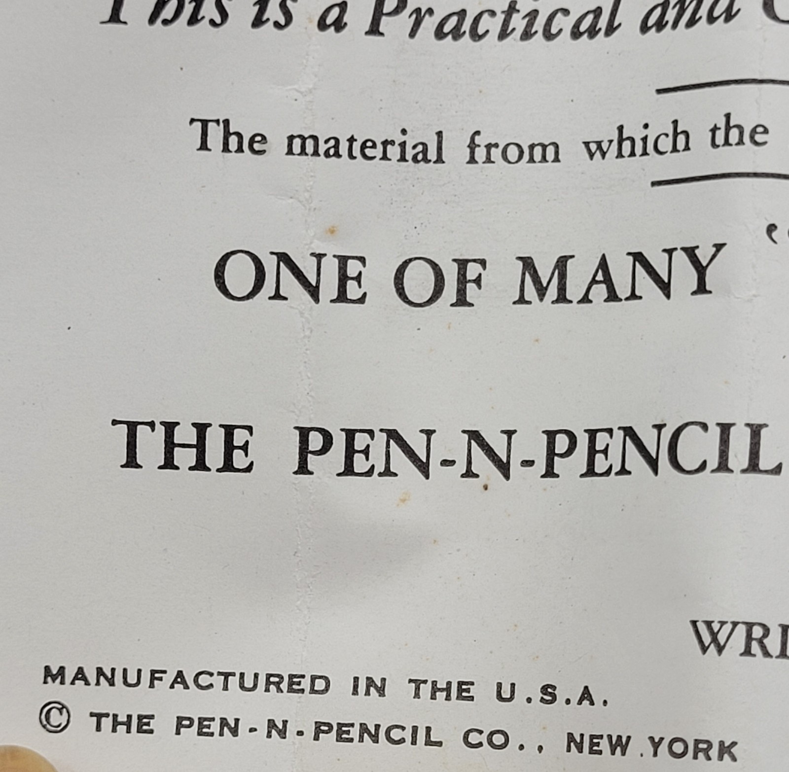 New Old Stock Vintage Pencil Pen-N-Pencil Company Red White Blue Magnifying wBox