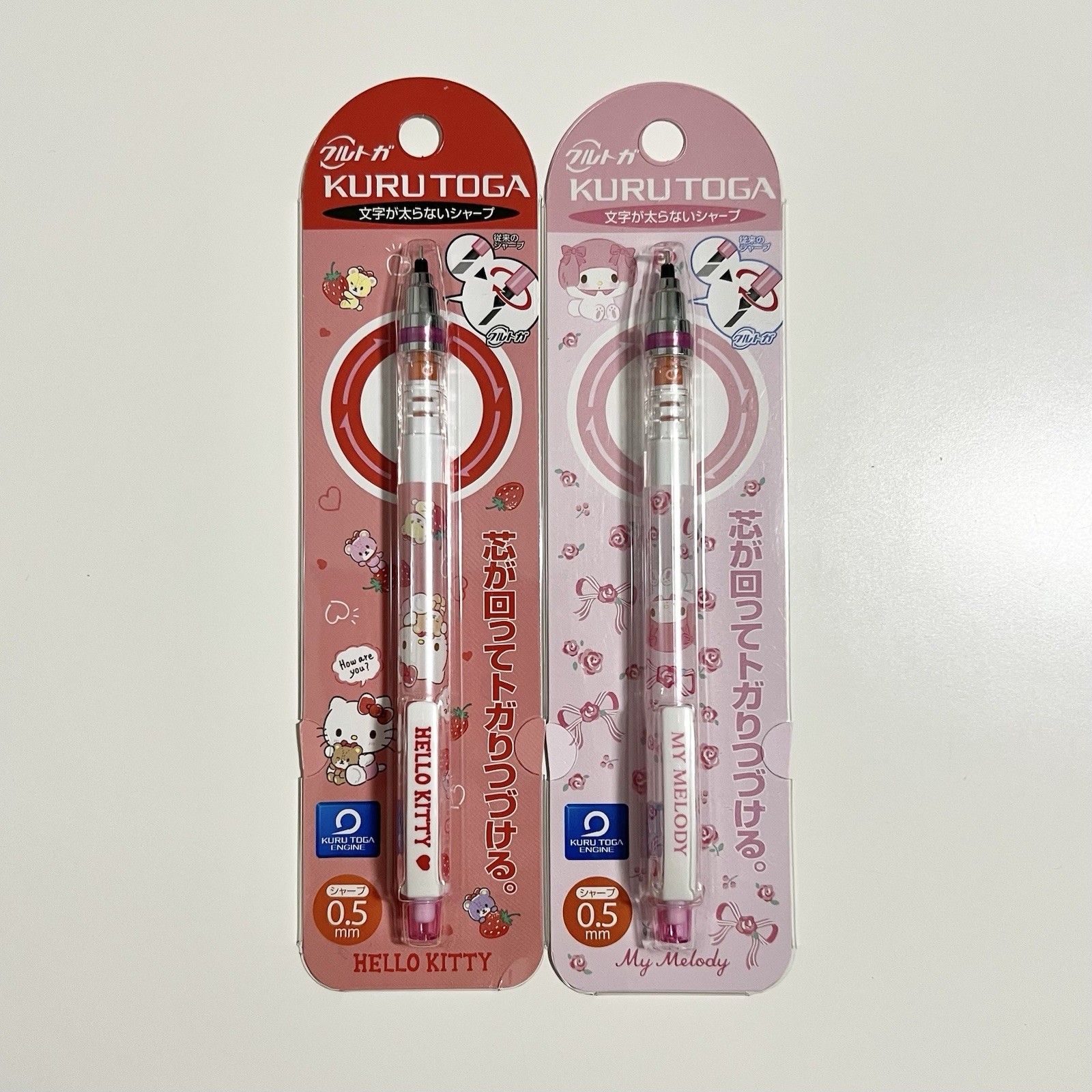 Sanrio Characters Kurutoga Mechanical Pencil Set Hello Kitty & My Melody