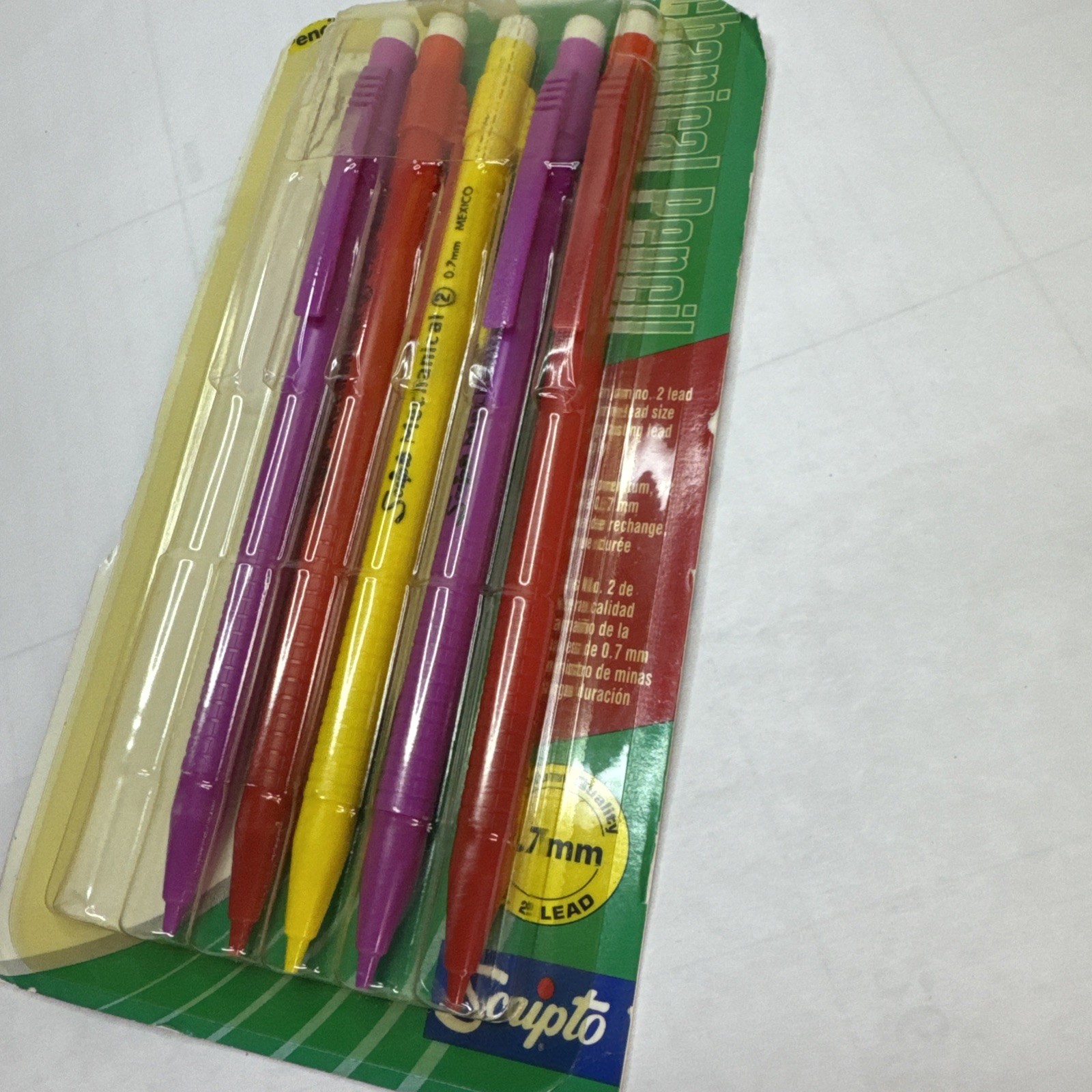 Vintage 2000 Scripto Multicolor Mechanical Pencils .7mm B5009M 5 of 6 Set