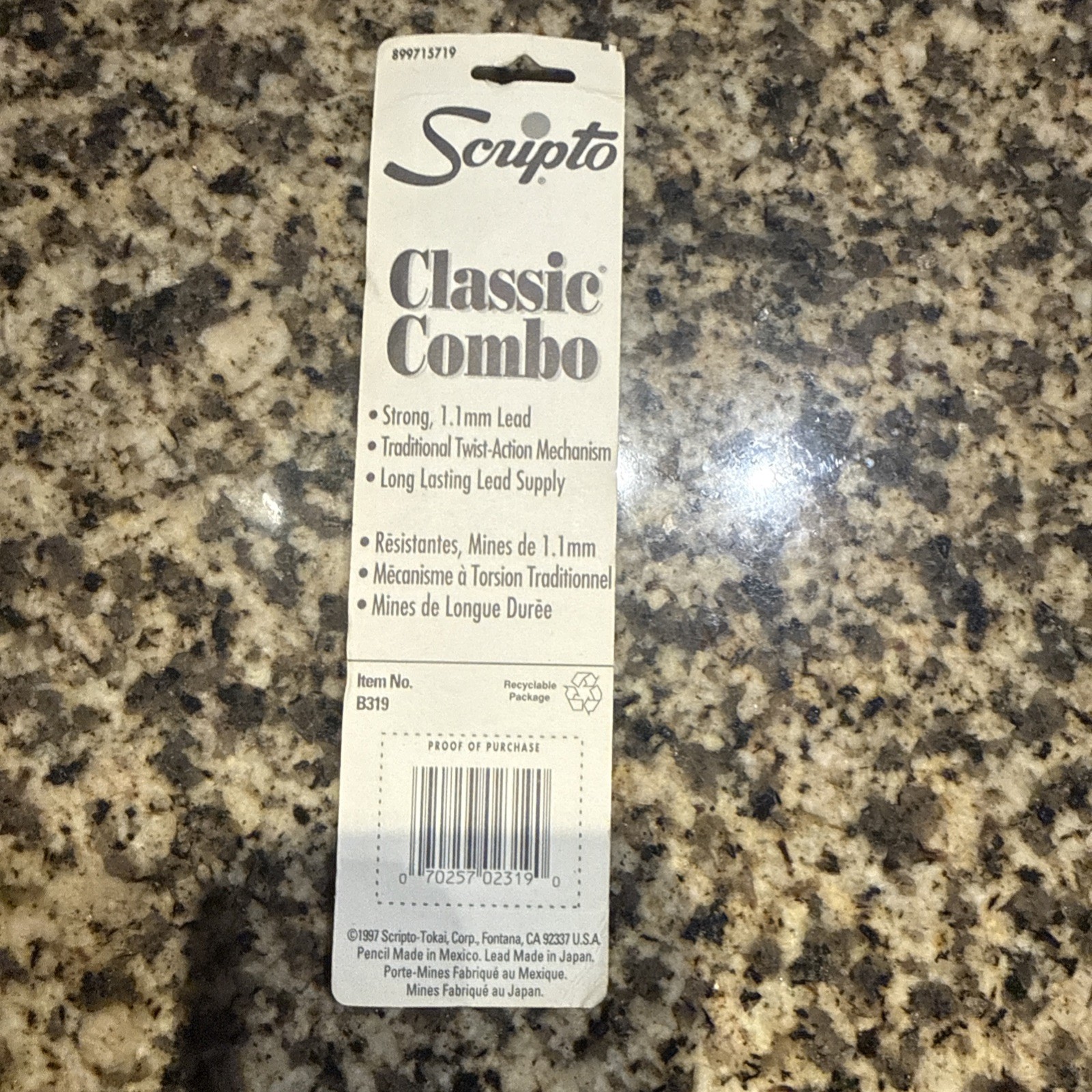 SCRIPTO Classic Combo Mechanical Twist Pencil 1.1 Mm w/ Lead NEW VINTAGE 1997