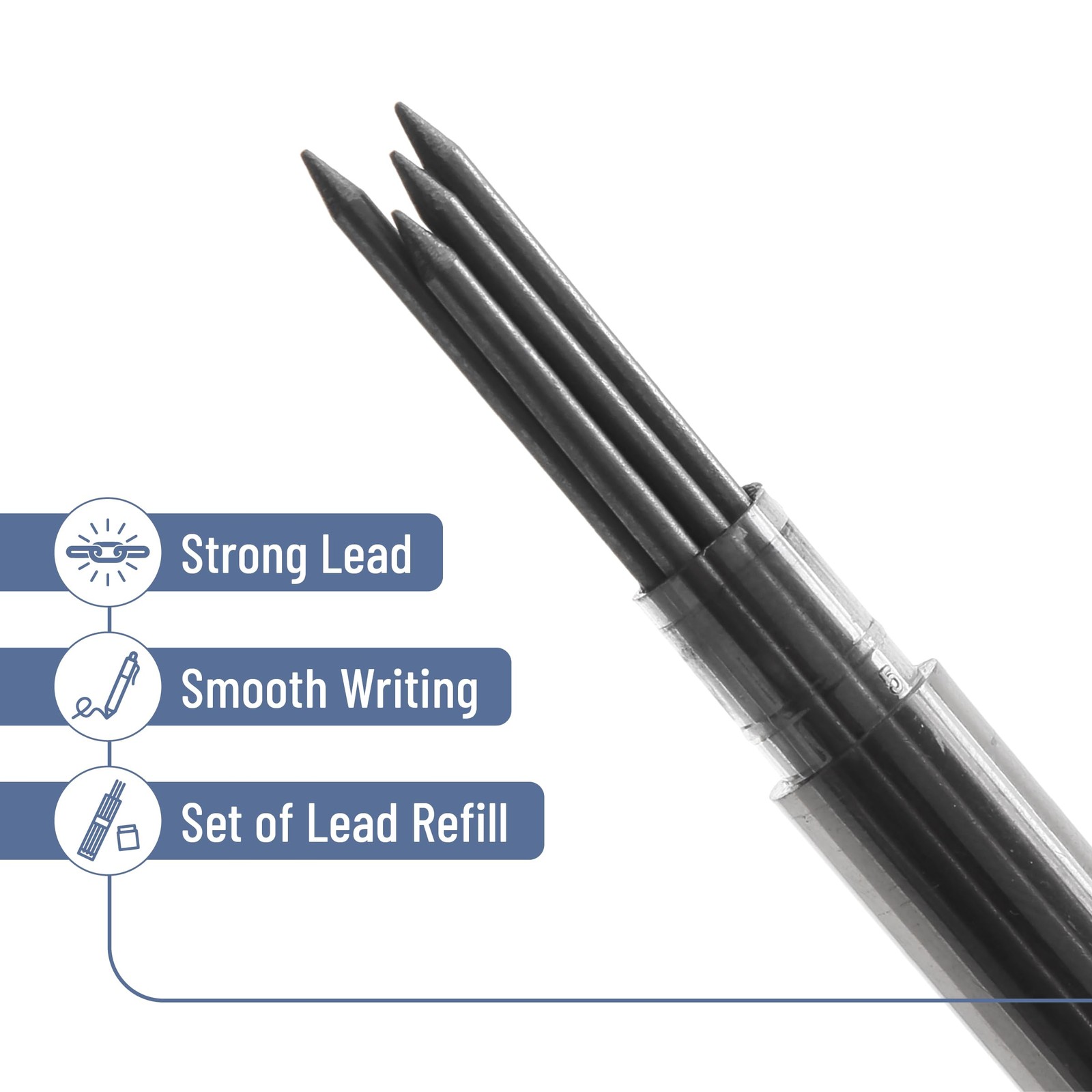 Mechanical Pencil Set 5 Pcs 2.0Mm Mechanical Pencil 2.0Mm Lead Refill