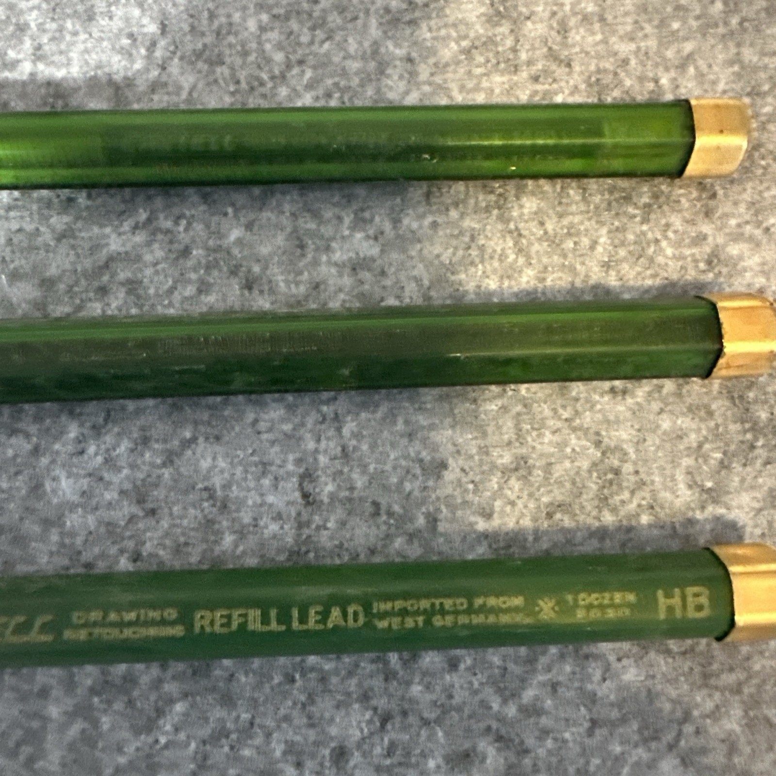 AW Faber Castell Drawing #9030 Refill Lead H Germany Vintage Lot 4 Tubes As IS