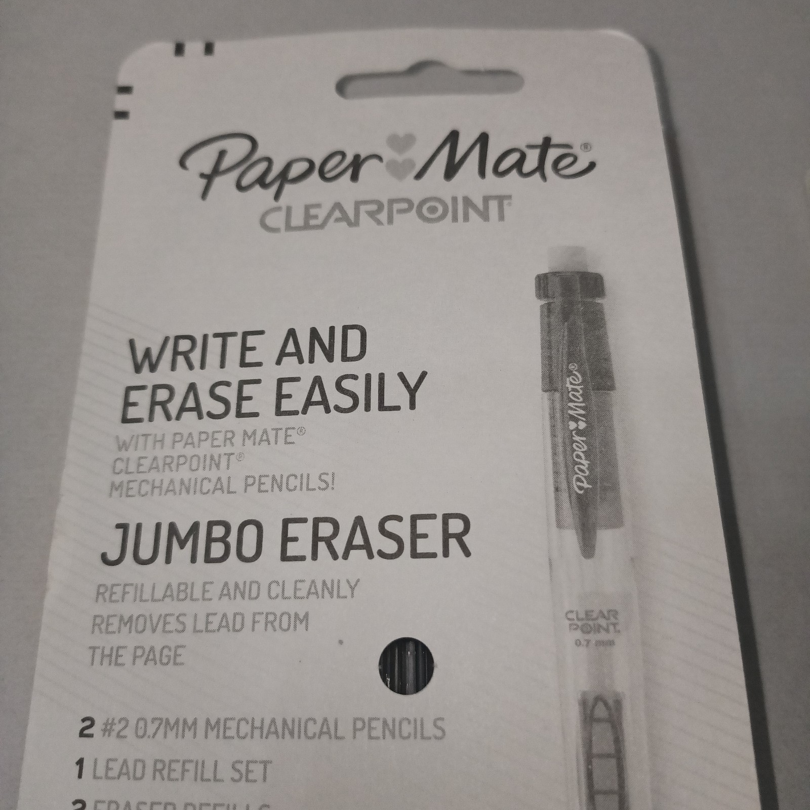 Lot Of 2 Pack Of 2 Mechanical Pencils Each With Erasers And Refills .7mm Pentel