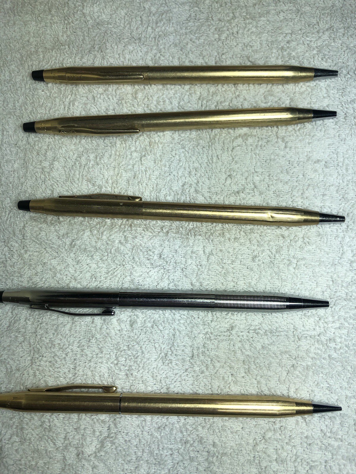 Vintage – Lot Of 5- Cross Pens & Mechanical Pencils – See Description 10kt 12kt