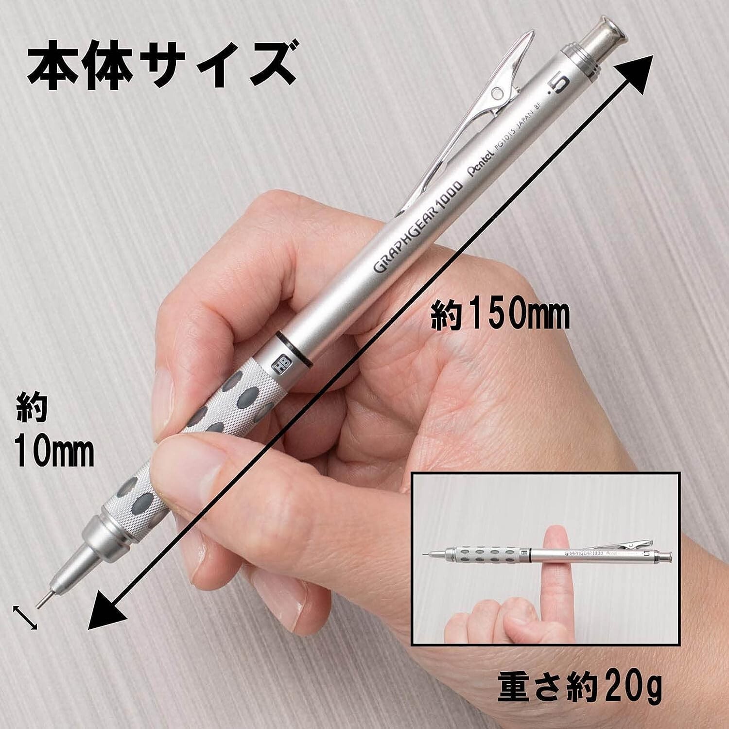 Pentel Mechanical Pencil Graph Gear 1000 0.5mm PG1015 MADE IN JAPAN