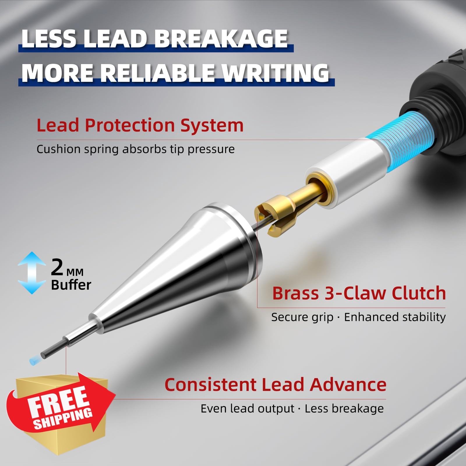 WUO 0.7mm Mechanical Pencil Set 6pc