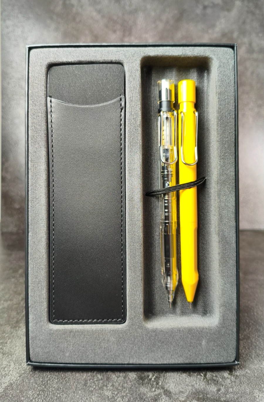 LAMY x Kuru Toga Vista Yellow Mechanical Pencil Gift Set Pen Case Japan