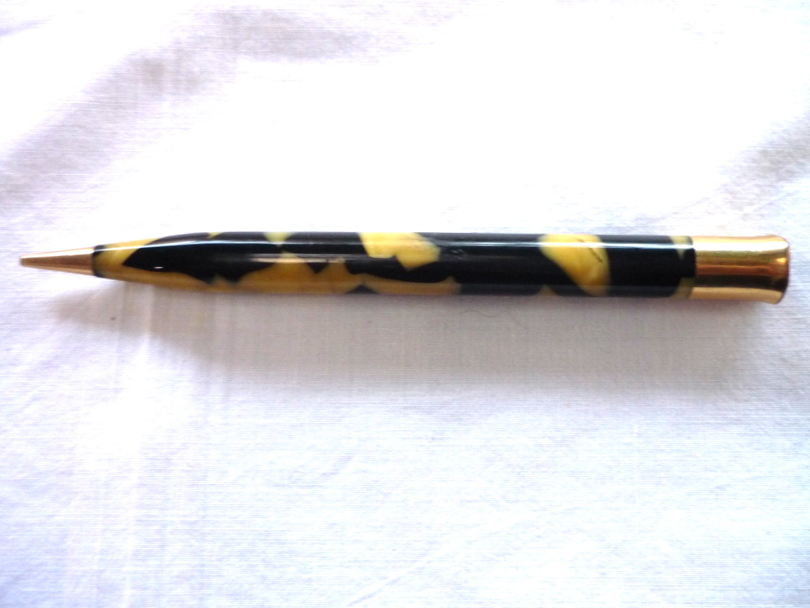 Vintage Sheaffer’s Lifetime Mechanical Pencil Gold Filled Black Gold Marble