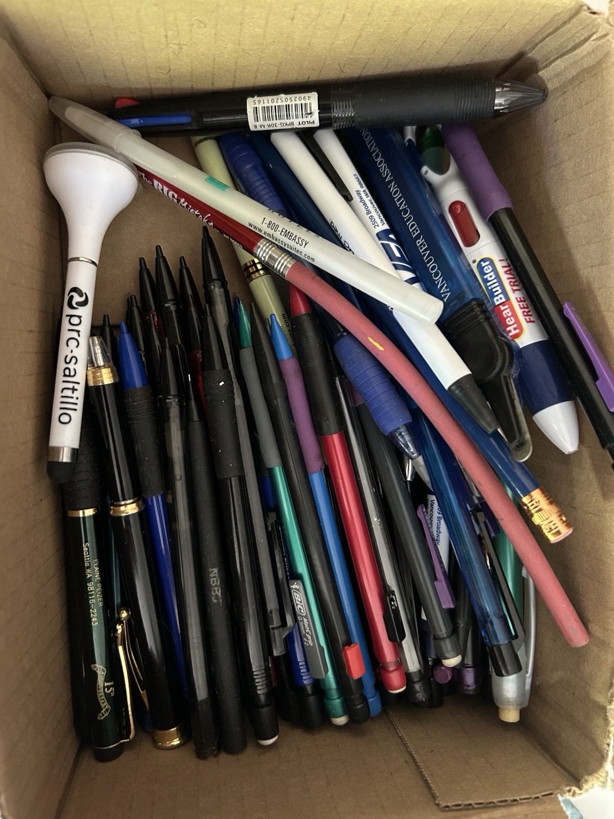 Box of Mechanical Pencils and Pens Assorted Colors 50-100