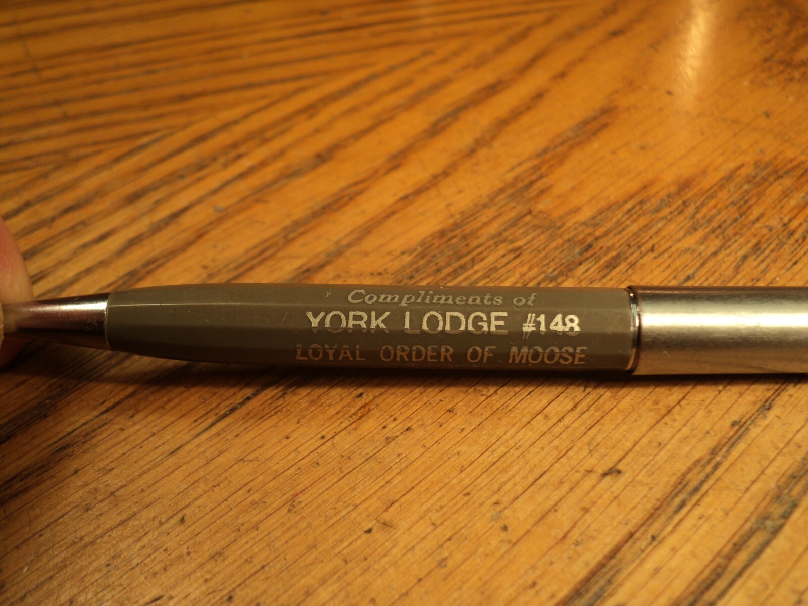 Vintage Mechanical Pencil & Pen Moose York Lodge #148 5-3/16″ Long Unbranded