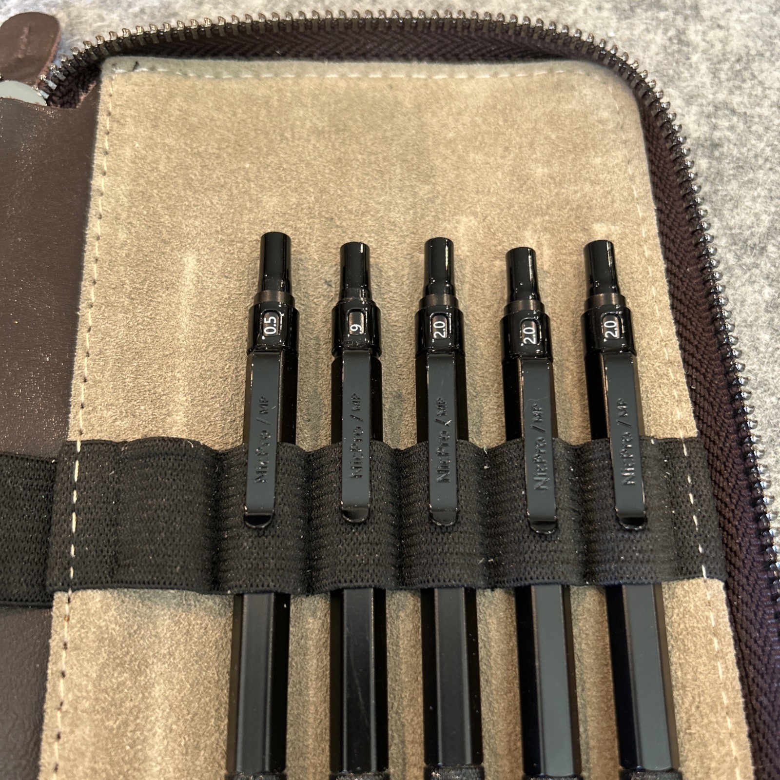 NicPro 27pcs Mechanical Art Drafting Pencil Set in Leather Case