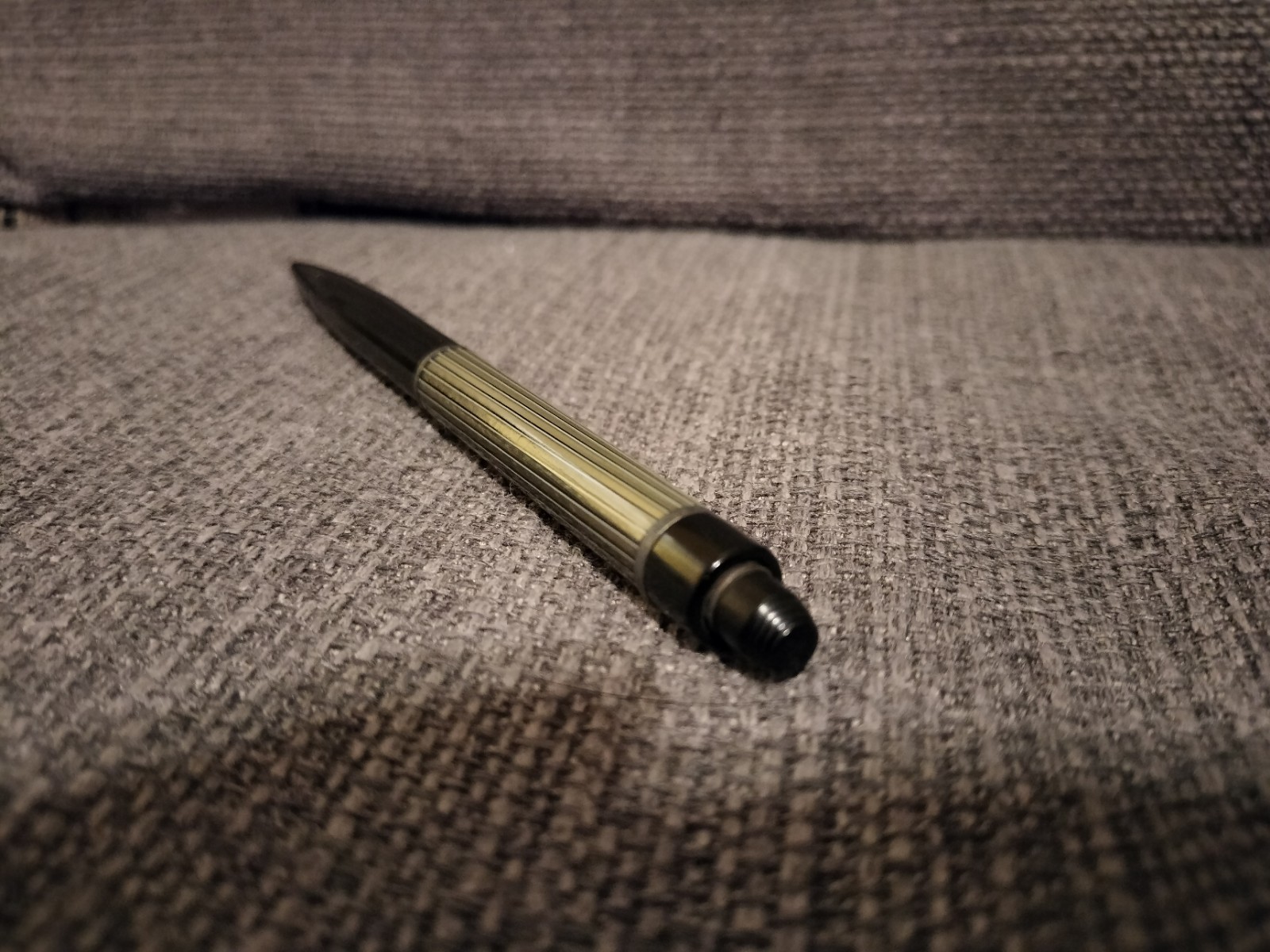Eversharp Skyline Mechanical Pencil (1940s) Charcoal w Striped Cap