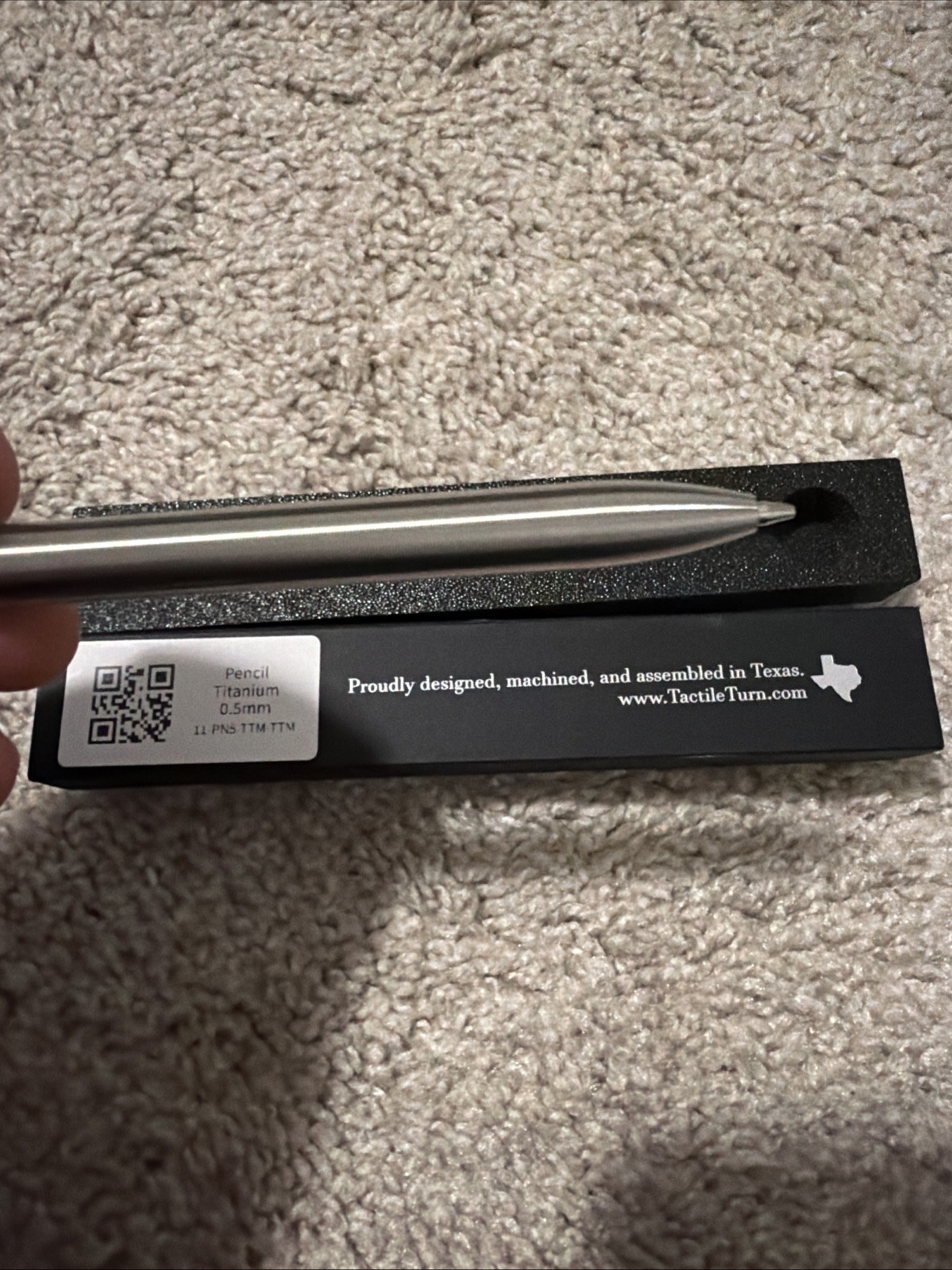 Tactile Turn Titanium Pencil with Side Click and Clip – 0.5mm