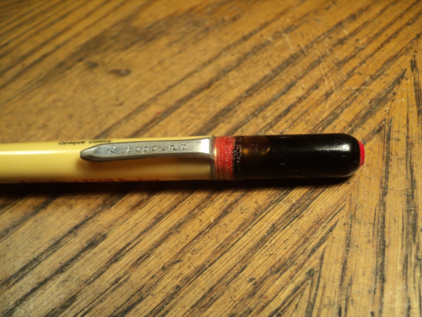 Vintage Ritepoint Mechanical Pencil Sample 131 “Display Top” 5-7/8″ Oil Cap