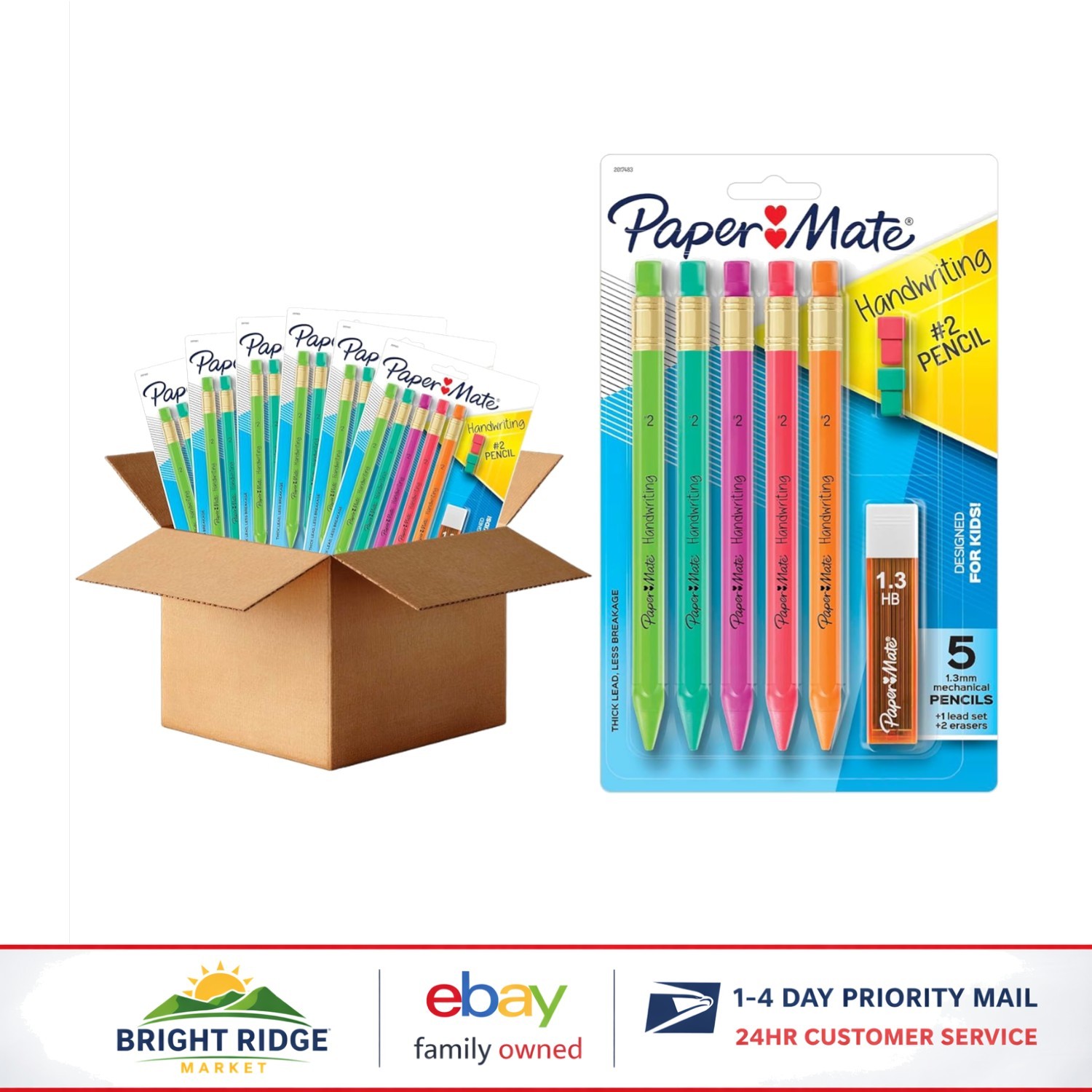 Mechanical Pencils for Kids, 30 Count Set with Assorted Colors & Writing Control