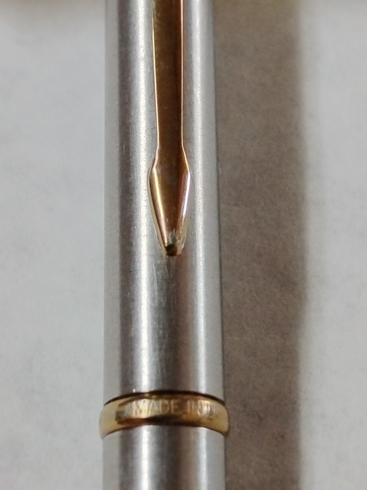 Parker Insignia Pencil Stainless Steel & Gold 0.5mm Click W Eraser Working #G0