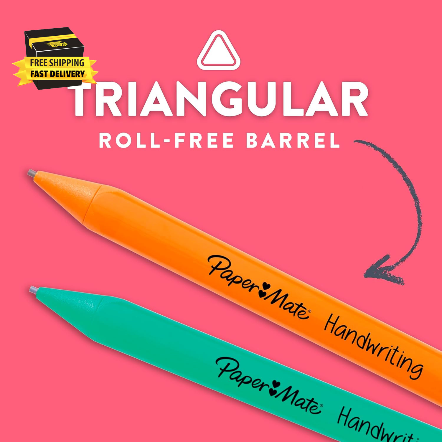 Handwriting Triangular Mechanical Pencil Set with Lead & Eraser Refills, 1.3Mm,