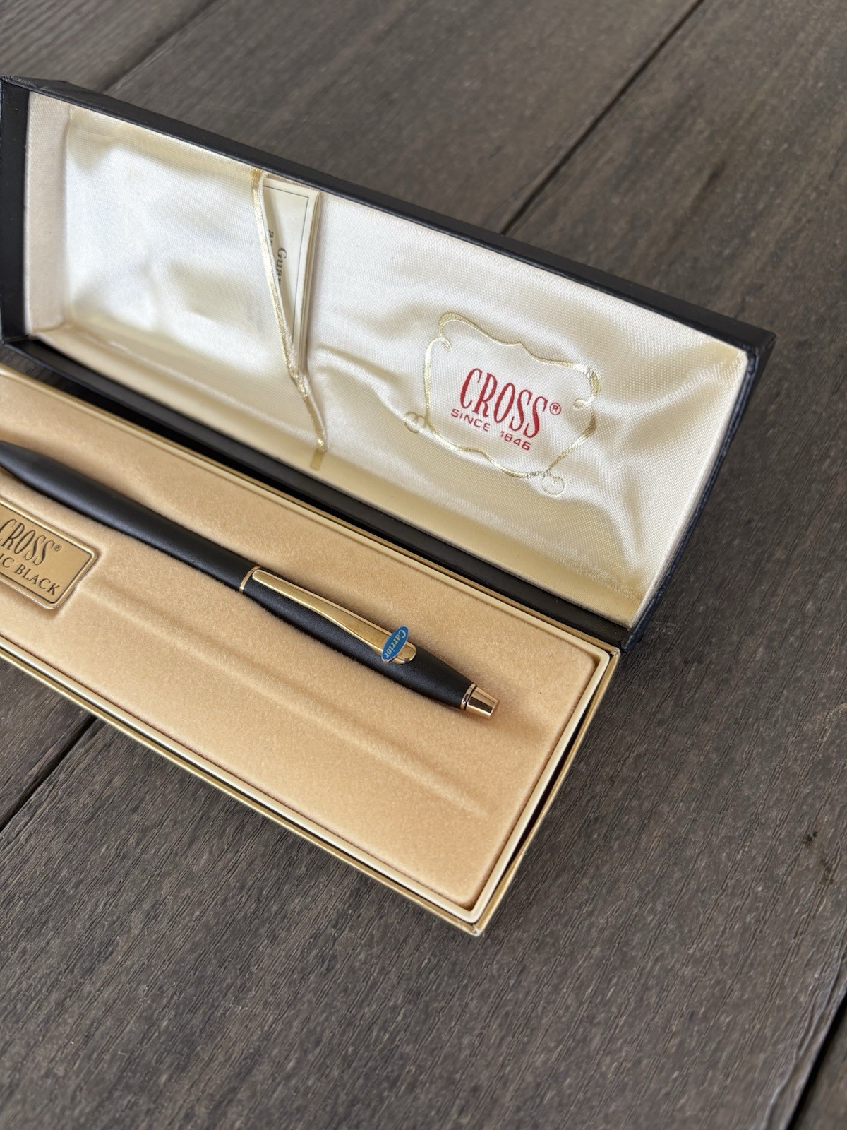 Cross Classic Black 2503 Carrier Advertising (stick on) Pencil In Box NOS 1982