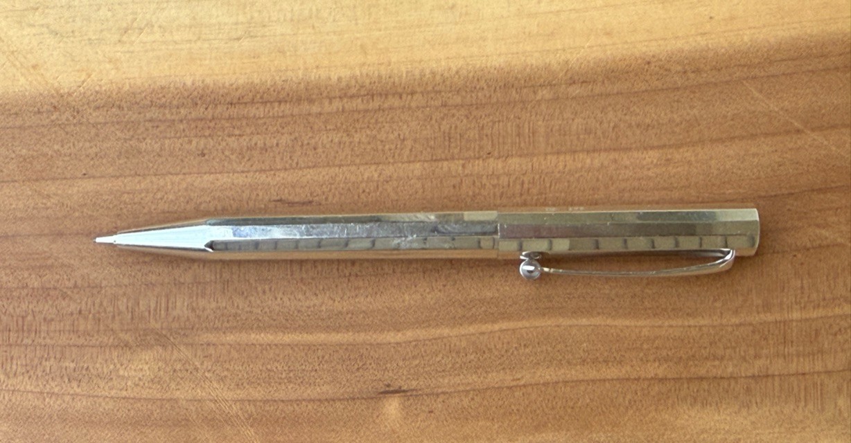 Vintage Omas 12 Side Faceted Sterling Silver Mechanical Pencil Made in Italy