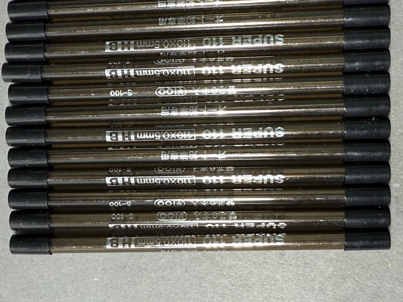 Box of Vintage Japanese Pencil Leads OHTO SUPER LONG 110mm HB 20 tubes NOS 0.5