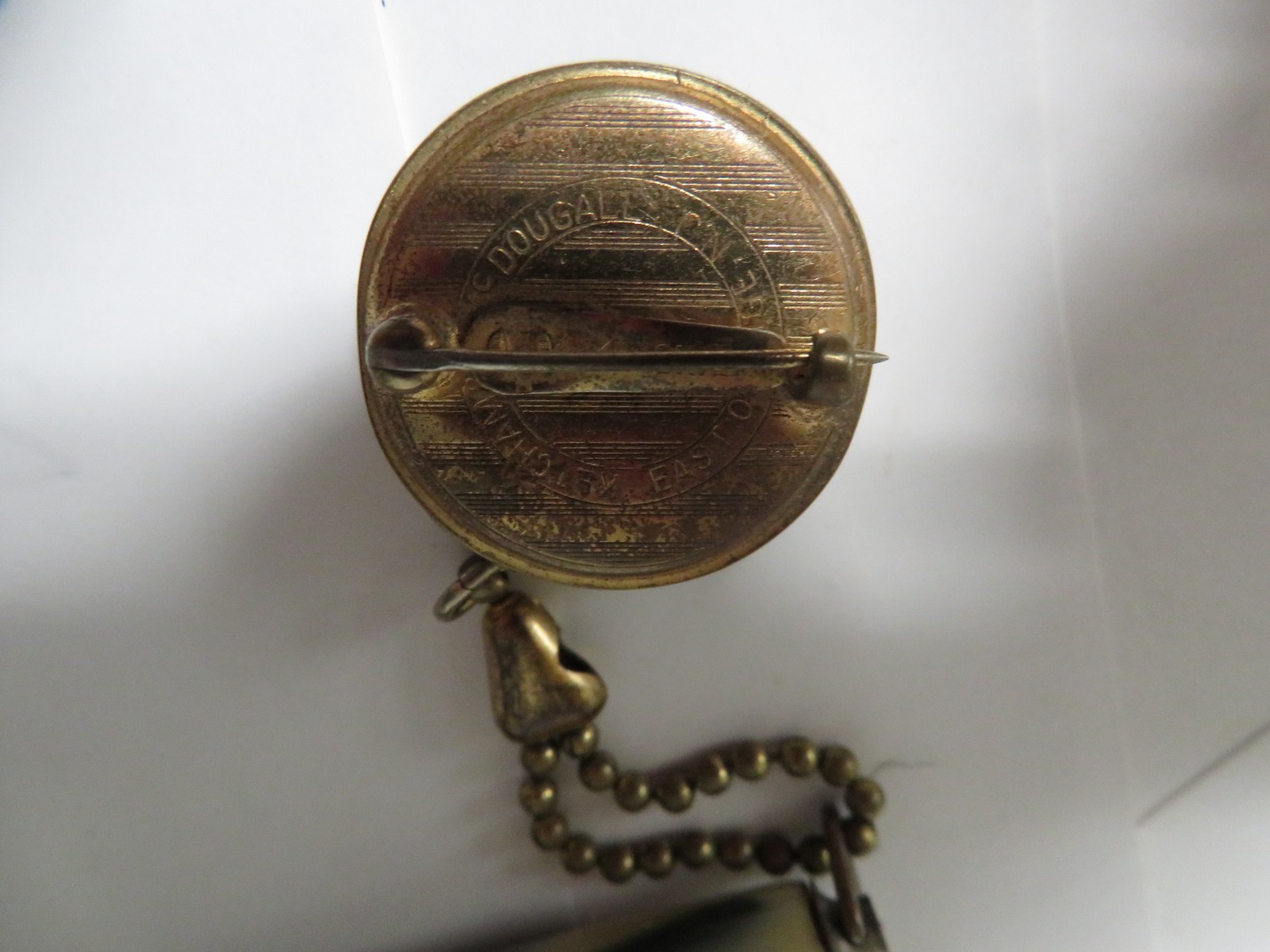 Ketcham McDougall Retractable Pin Brooch & Celluloid Golf Mechanical Pencil 1930