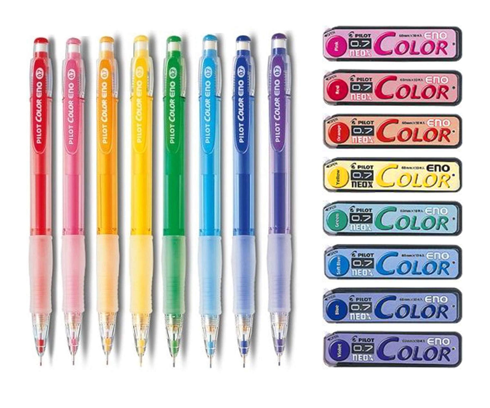 Pilot Color Eno 16 Piece Colorful Erasable Mechanical Pencil and Pen Set